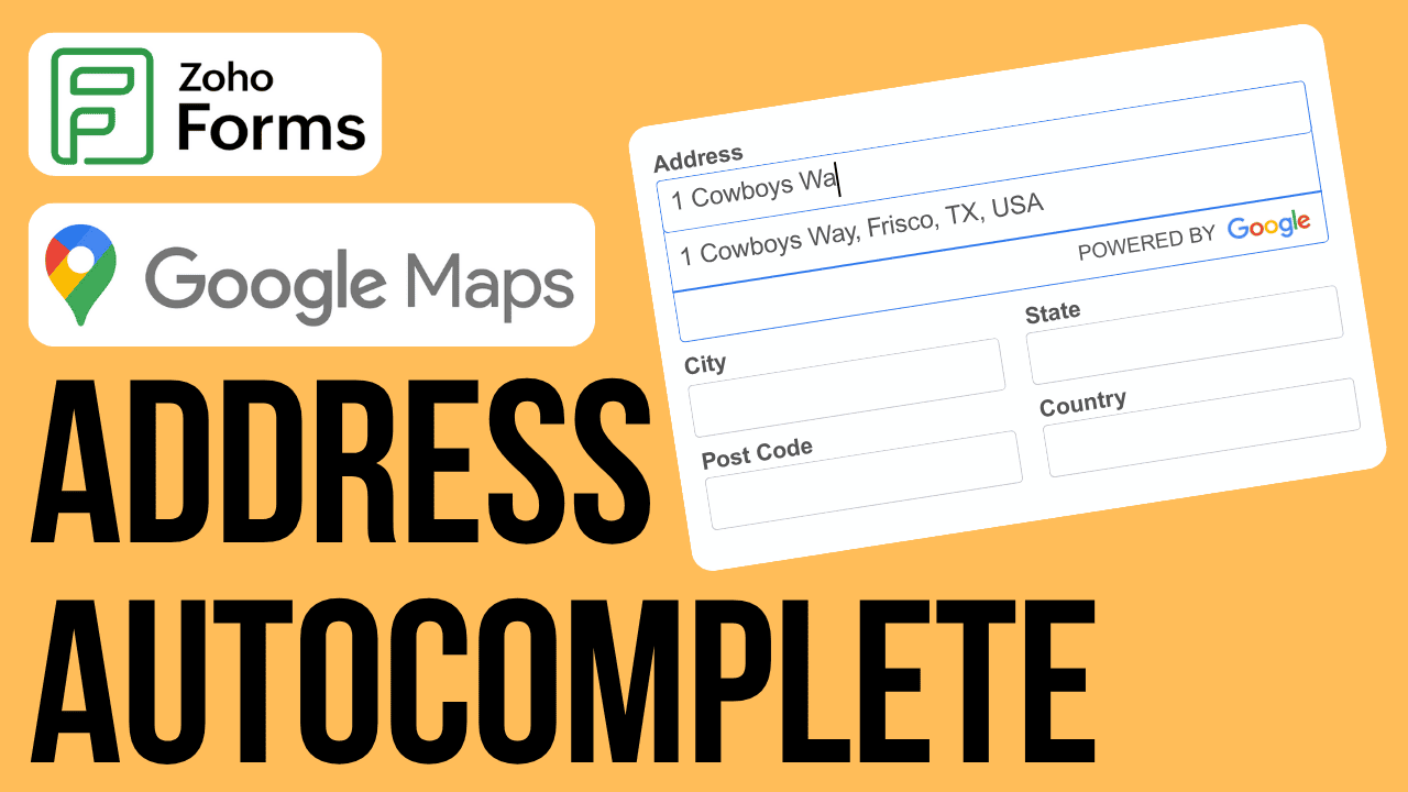 How to Add Google Maps Address Autocomplete to Zoho Forms