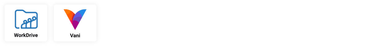 Zoho collaboration application product icons