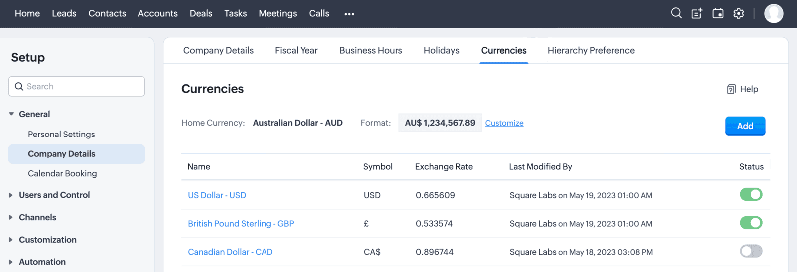 Screenshot of Comments in Zoho Desk