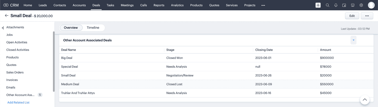 Screenshot of V1 Example Custom Related List