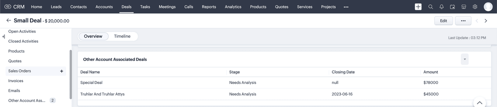 Screenshot of V1 Example Custom Related List