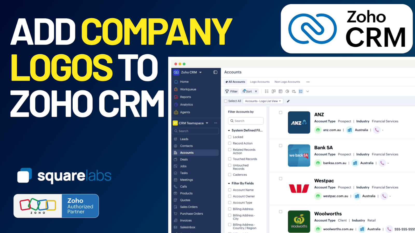 Automatically Add Company Logos to Zoho CRM