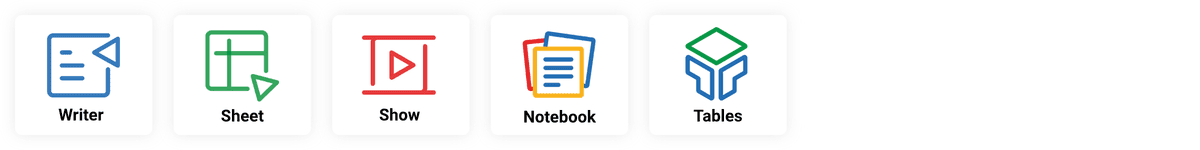 Zoho productivity application product icons