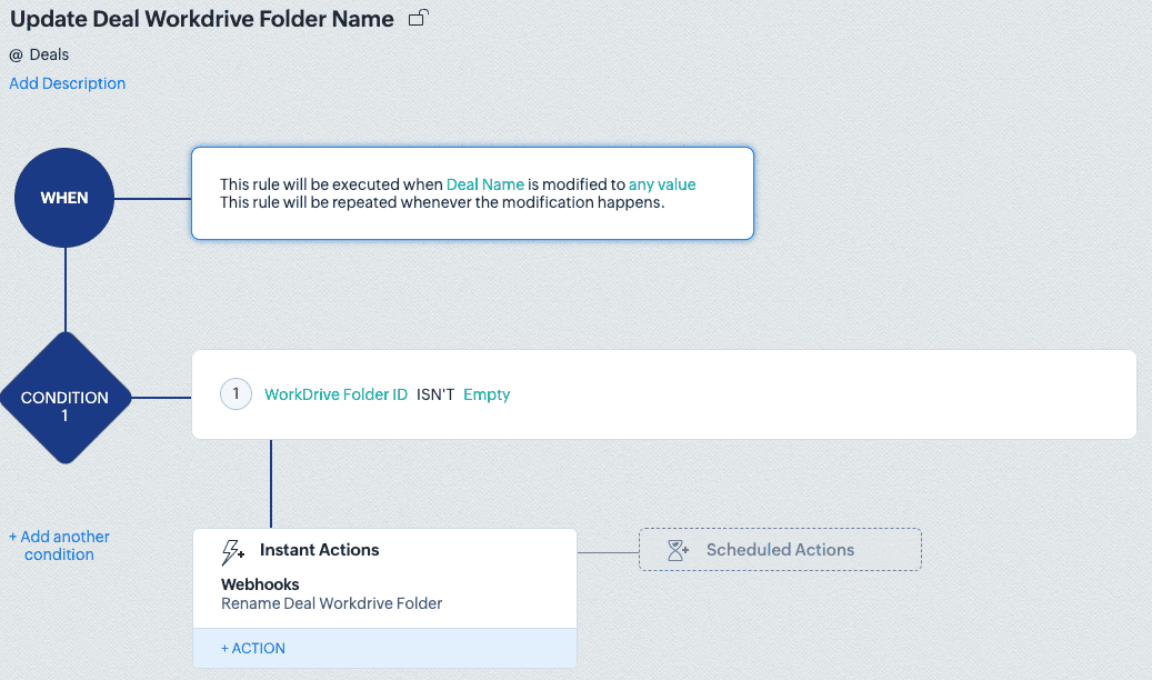 Screenshot of Renaming Workflow Configuration