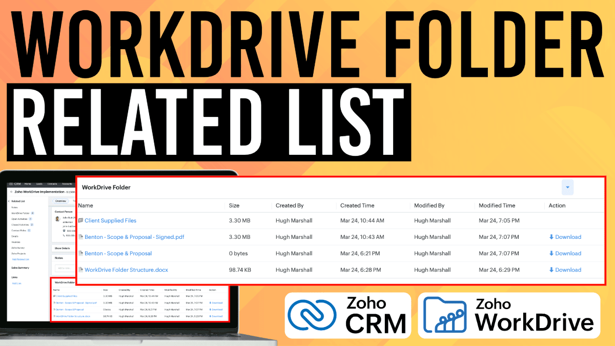 Zoho WorkDrive Folder Custom Related List