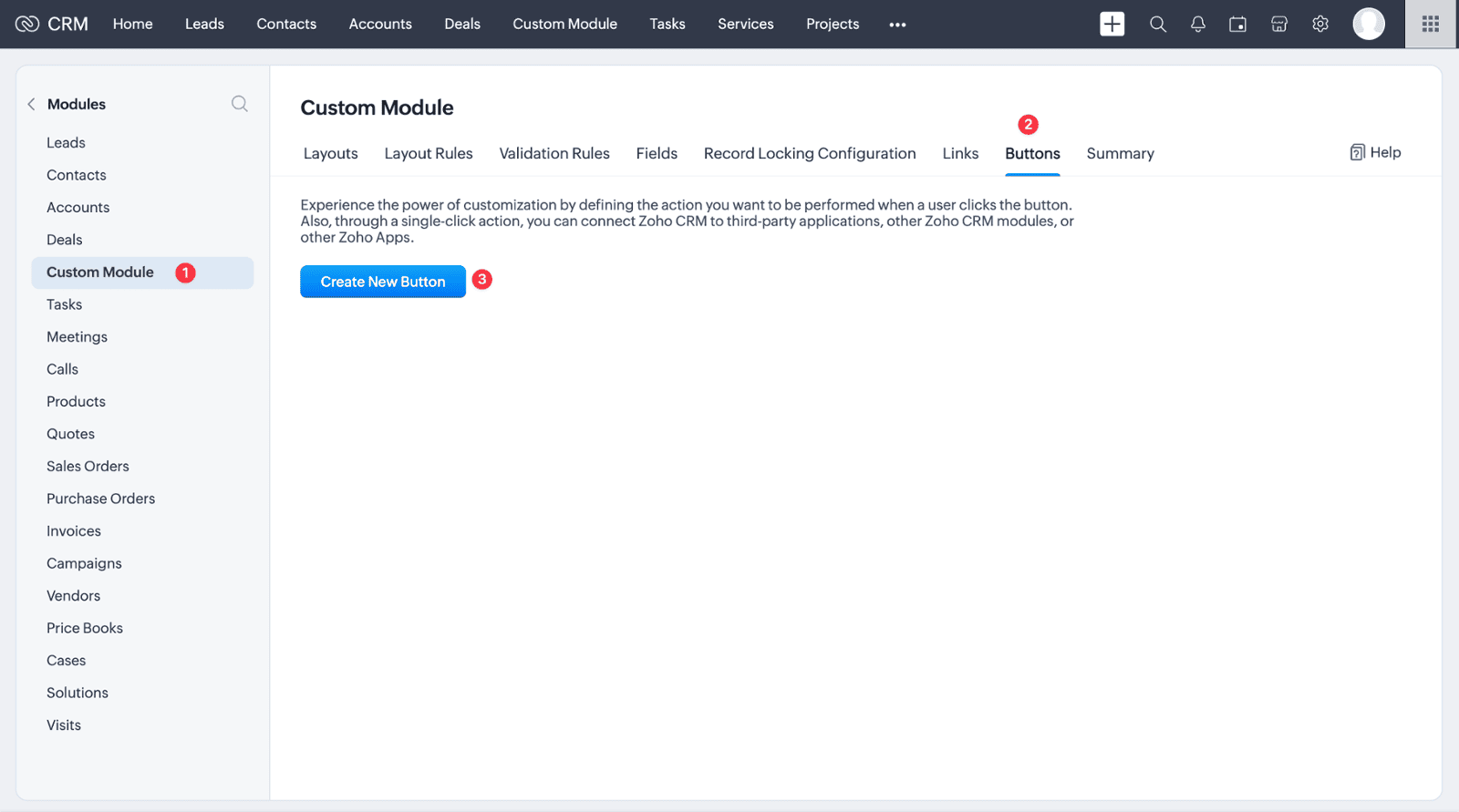 Screenshot of Zoho CRM Auto Document Merge Pro Extension Custom Module Guide