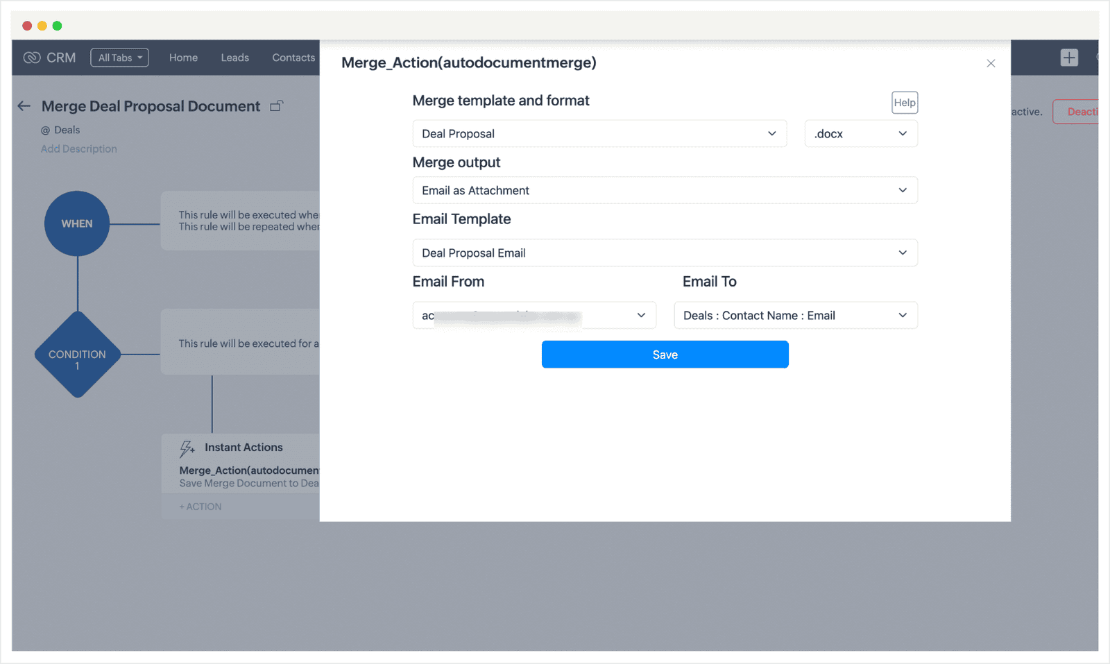 Auto Document merge pro workflow screenshot
