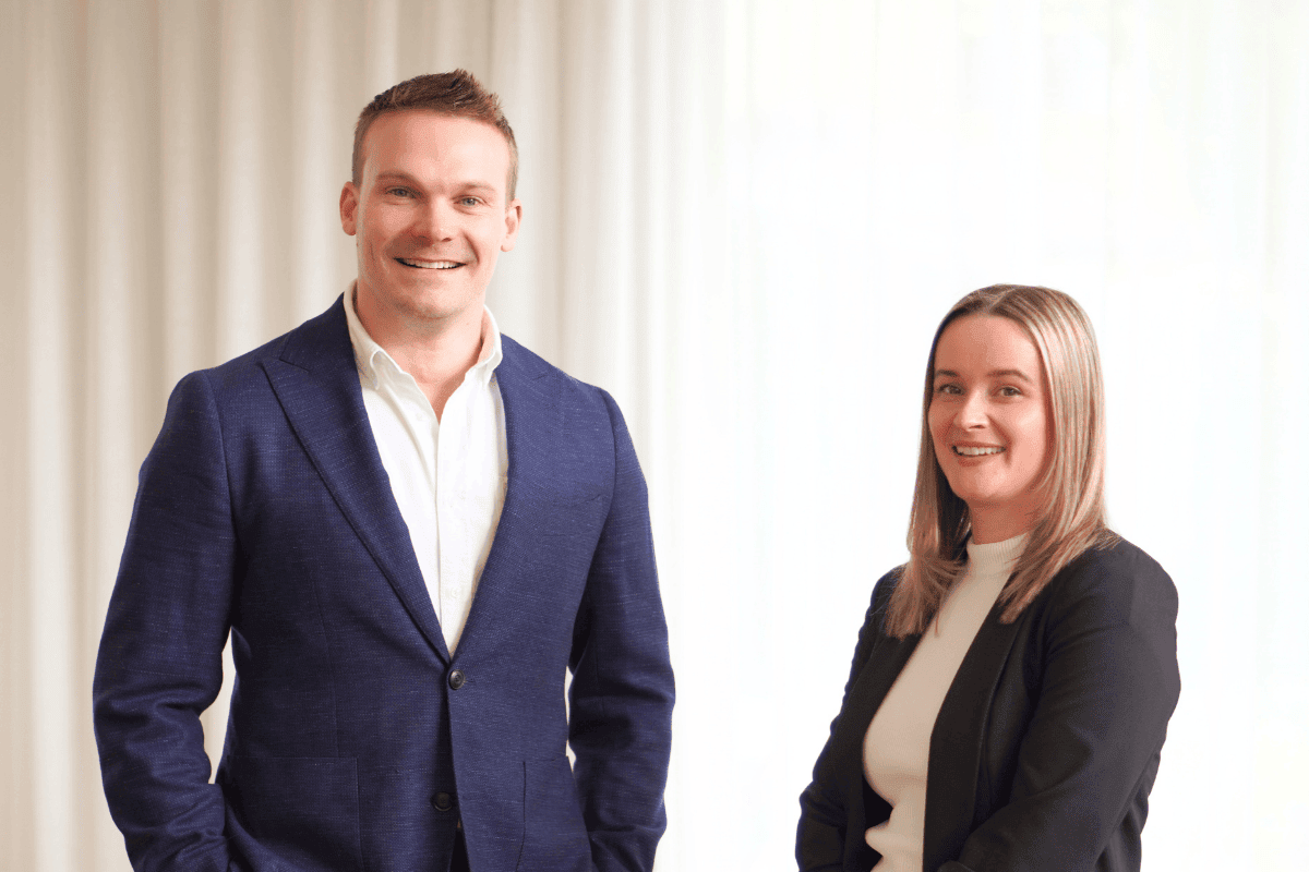 Square Labs Consultants Hugh Marshall and Phoebe Marshall smiling at the camera